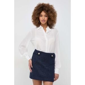 Košeľa Armani Exchange dámska, biela farba, voľný strih, s klasickým golierom
