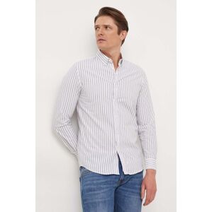 Bavlnená košeľa Pepe Jeans pánska, biela farba, regular, s golierom button-down