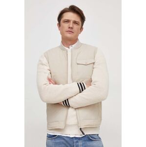 Vesta Pepe Jeans Vincenzo Gillet pánska, béžová farba, prechodná