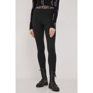 Legíny Calvin Klein Jeans dámske,čierna farba,jednofarebné,J20J222601