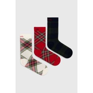 Ponožky Lauren Ralph Lauren 3-pak dámske