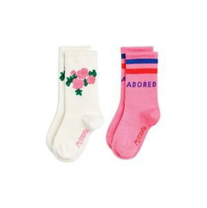Detské ponožky Mini Rodini 2-pak ružová farba