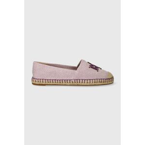 Espadrilky Lauren Ralph Lauren Cameryn Logo fialová farba, 802920405005