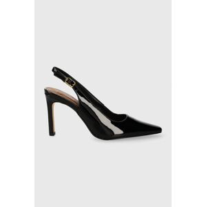 Kožené ihličky Kurt Geiger London Regent 90 Slingback čierna farba, 1292800309