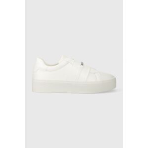 Tenisky Calvin Klein FLATFORM CUPSOLE SLIP ON W/HW biela farba, HW0HW01862