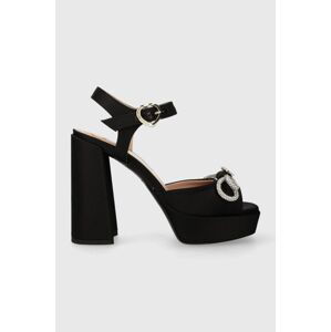 Sandále Love Moschino čierna farba, JA1606CG1IJO0000