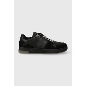 Tenisky Calvin Klein Jeans BASKET CUPSOLE LOW LTH NBS LUM čierna farba, YM0YM00869