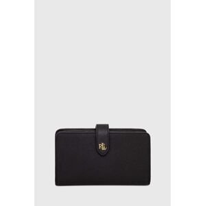 Peňaženka Lauren Ralph Lauren dámsky, čierna farba