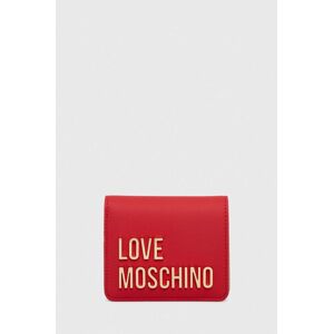 Peňaženka Love Moschino dámsky, červená farba