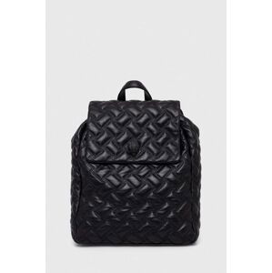 Kožený ruksak Kurt Geiger London dámsky, čierna farba, malý, jednofarebný