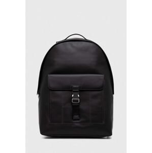 Kožený ruksak Tommy Hilfiger pánsky, čierna farba, veľký, jednofarebný