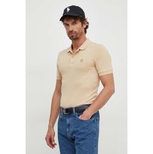 Polo tričko Calvin Klein Jeans pánsky,béžová farba,jednofarebný,J30J325269