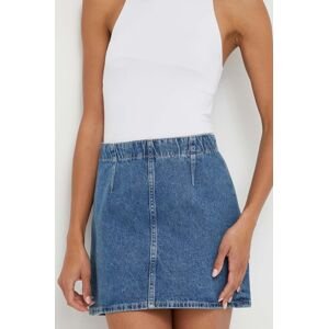 Rifľová sukňa Calvin Klein Jeans mini,áčkový strih,J20J222482