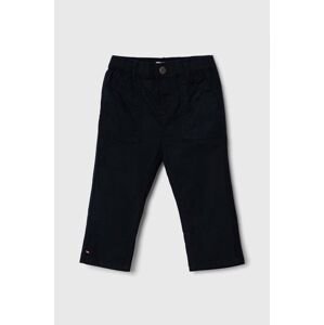 Detské nohavice Tommy Hilfiger tmavomodrá farba, jednofarebné