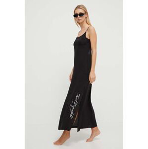 Plážové šaty Karl Lagerfeld čierna farba