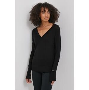 Vlnený sveter Calvin Klein dámsky, čierna farba, tenký
