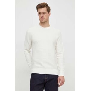 Bavlnený sveter Armani Exchange béžová farba, tenký