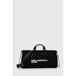 Bavlnená taška Karl Lagerfeld Jeans čierna farba