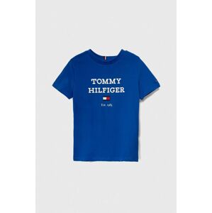 Detské bavlnené tričko Tommy Hilfiger s potlačou