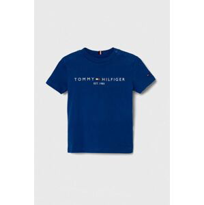 Detské bavlnené tričko Tommy Hilfiger s potlačou