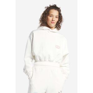 Mikina Reebok Classic Good Vibes Hoodie HT7845-white, dámska, biela farba, s kapucňou, s potlačou