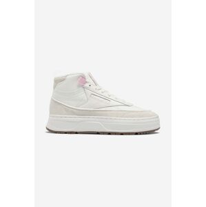 Kožené tenisky Reebok Classic Club C Geo Mid GV7034-cream, béžová farba,