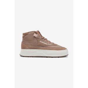 Kožené tenisky Reebok Classic Club C Geo Mid GV7035-beige, béžová farba, GV7035