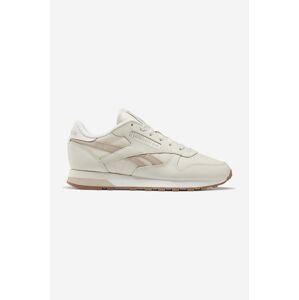 Kožené tenisky Reebok Classic Leather HQ2233-cream, béžová farba,