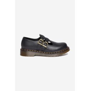 Poltopánky Dr. Martens Vegan 8065 Felix Mary Jane 30746001-BLACK, dámske, čierna farba, na plochom podpätku