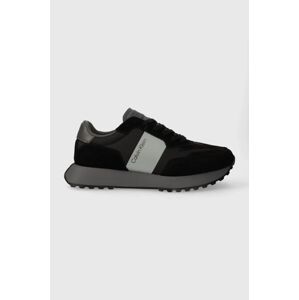 Tenisky Calvin Klein LOW TOP LACE UP MIX šedá farba, HM0HM00497