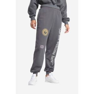 Tepláky Reebok Classic Good Vibes Pant HS4264-grey, šedá farba, s potlačou