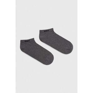 Ponožky BOSS 2-pak pánske, šedá farba
