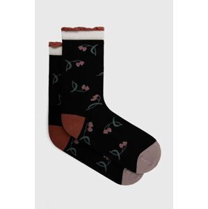 Bavlnené ponožky Medicine dámske, čierna farba