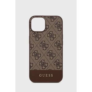 Puzdro na mobil Guess Iphone 14 6,1" hnedá farba