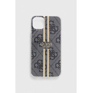 Puzdro na mobil Guess iPhone 15 Plus / 14 Plus 6.7" šedá farba