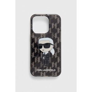 Puzdro na mobil Karl Lagerfeld iPhone 15 Pro 6.1" čierna farba