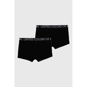 Detské boxerky United Colors of Benetton 2-pak čierna farba