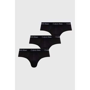 Slipy Calvin Klein Underwear 3-pak pánske, biela farba