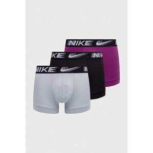 Boxerky Nike 3-pak pánske, šedá farba