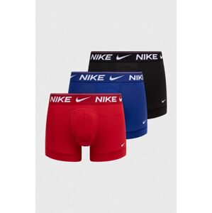 Boxerky Nike 3-pak pánske, červená farba