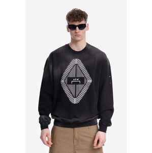 Bavlnená mikina A-COLD-WALL* Gradient Crewneck ACWMW125 BLACK pánska, čierna farba, s potlačou