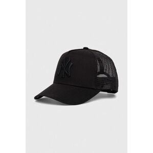 Detská baseballová čiapka New Era čierna farba, s nášivkou
