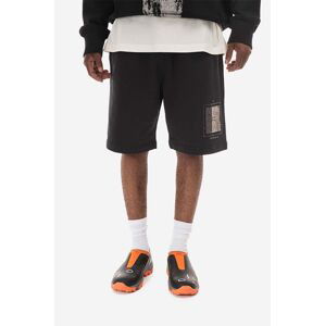 Bavlnené šortky A-COLD-WALL* Foil Grid Sweat Shorts ACWMB132 BLACK čierna farba