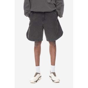 Bavlnené šortky A-COLD-WALL* Garment Dyed Panel Short ACWMB184 BLACK čierna farba