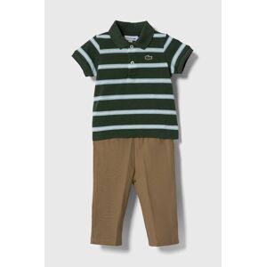 Pyžamo pre bábätká Lacoste zelená farba, vzorovaná