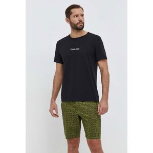Pyžamo Calvin Klein Underwear pánska, zelená farba, vzorovaná