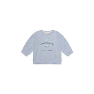 Mikina pre bábätká That's mine 005073 Finley Little Brother Sweatshirt hnedá farba, s nášivkou