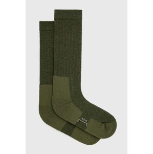Ponožky A-COLD-WALL* LONG ARMY SOCK ACWMSK036, pánske, zelená farba