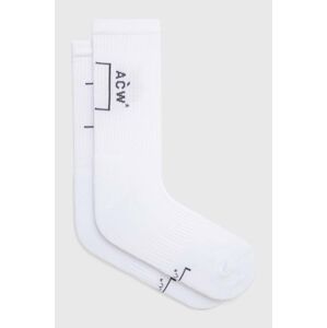 Ponožky A-COLD-WALL* BRACKET SOCK ACWMSK034C, pánske, biela farba