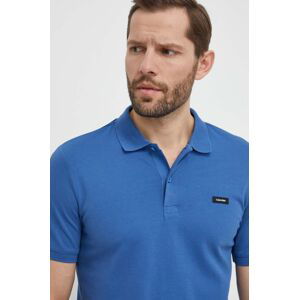 Polo tričko Calvin Klein pánsky, oranžová farba, jednofarebný, K10K111196